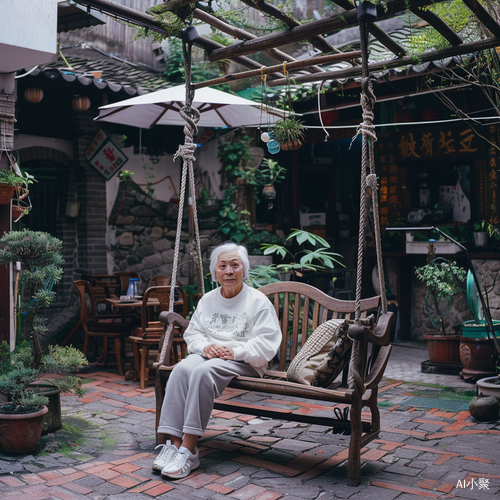 花园里的年长女士