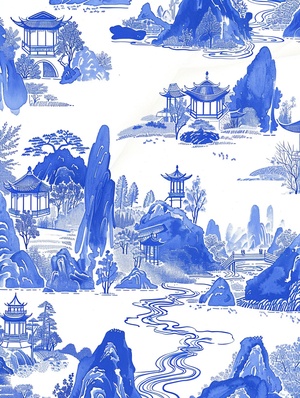 东方美学 “A Chinese landscape painting with pavilions, rivers,white background, blue and white， doodle in the style of Keith Haring, sharpie illustration, MBE illustration, bold lines, in the style of grunge beauty, mixed patterns, text and emoji installations，hd，8k ar 3:4 s 250#midjourney #midjourney关键词 #Ai绘画 #设计师 #东方美学 #国风大赏 #每日艺术家 #艺术薯 #中华文化瑰宝