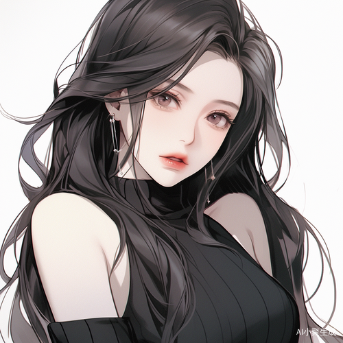 美少女骨感黑发长发