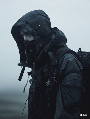 Melancholic Fujifilm-inspired Steppes Model in Techwear