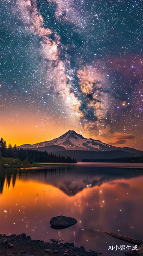 Sparks Lake, Bend Oregon: HD Galactic Sunset Photo