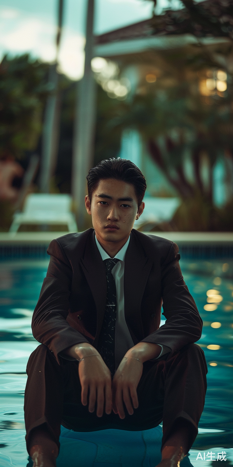 纲手泳池旁穿泳衣