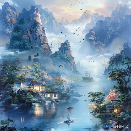 气韵生动的8K中国风山水画
