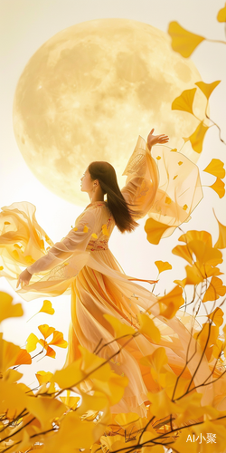 Ancient Artistic Beauty: Graceful Dance under the Yellow Sun