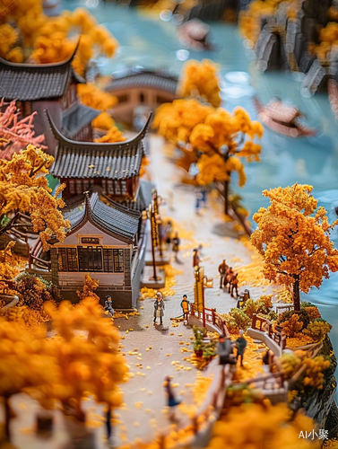 Chinese Landscape with Ancient Architecture