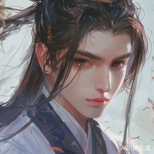 迷茫而勇敢的男性眼神