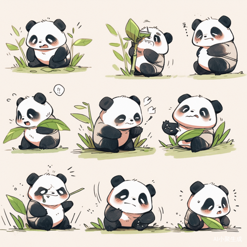 Bold Manga-style Panda: Cute, Expressive, and Dynamic