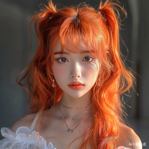 红色高马尾少女