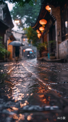 古城幽静，细雨悄悄