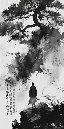 中国汉字诗文在天空中展现的完美意境