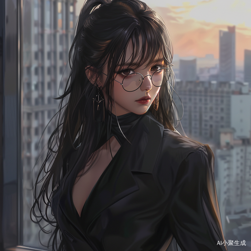 知性优雅御姐，漫画风格