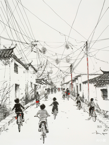 Festive Hutong Scene in Beijing with Joyful Interactions