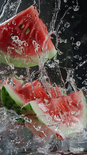 Watermelon with Water and Ice: Hyper Realistic Fruit Photography