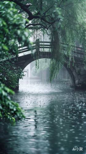 江南烟雨朦胧，如梦如幻的幻想风景