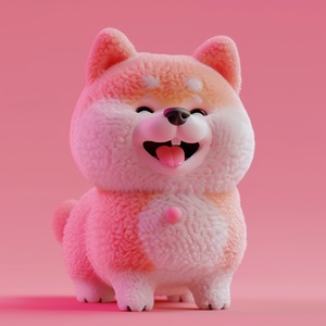 棉花糖小狗pixar animation style, a Shiba in, made of cotton candy material, with a happy expression. The background of the ID photo is pink, with a half side composition. Standing, the whole body is centered, hard light, strong light sense, c4d, 8k. high-definition quality ar 3:4 stylize 750#AI绘画有点东西 #可爱动物 #动物插画 #兔子插画 #可爱插画 #萌宠营业照 #宠物摄影 #玩具收藏 #奇妙的动物 #萌宠 #是宠物更是家人 #midjourney #midjourney关键词 #midjourney学习 #midjourney咒语 #midjourney练习 #Ai绘画 #我和AI有话说