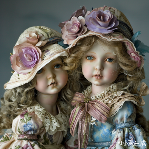 精美瓷娃娃两姐妹