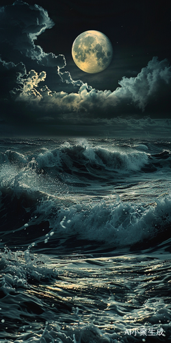 海浪与月光