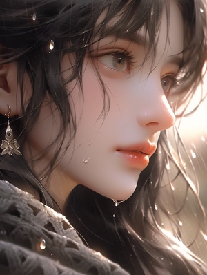 anime girl, teen girl, chinese girl, korean anime girl, love, anime couple, in the style of dark silver and light amber, 32k uhd, figurative paintings, love and romance, close up, cartoon mis en scene, handsome