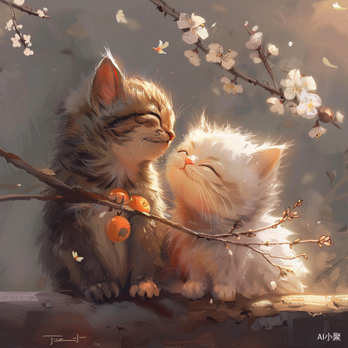 Cute and Beautiful Kitty-Bird Hybrid Art by Ju Lian, Min Zhen, and Yang J