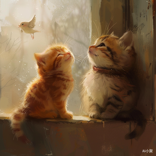 Cute and Beautiful Kitty-Bird Hybrid Art by Ju Lian, Min Zhen, and Yang J