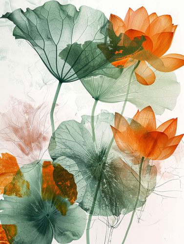 Whimsical Interpretation of Thin Lotus Leaf in Pattern-based Painting