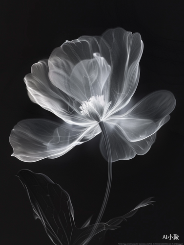 Xray of a Transparent Flower: A Digital Painting in the Style of Hedi Xandt, Karl Blossfeldman, and Miki Asai