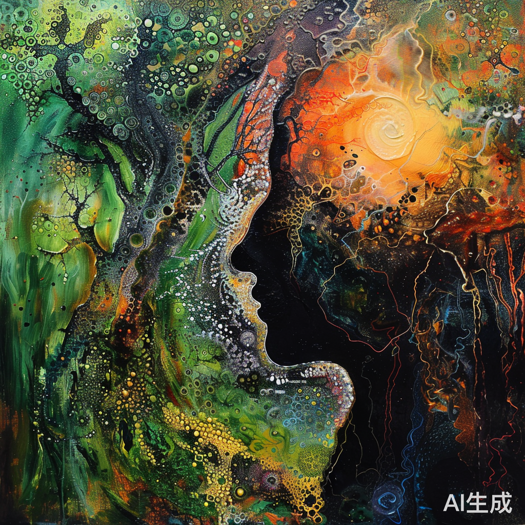 人与自然 共生 艺术抽象