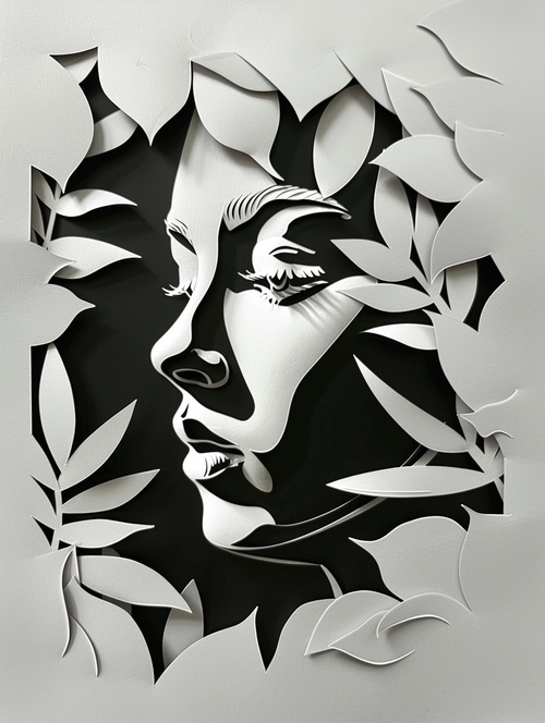 Ku Shulan Picasso style paper cuttingMantra: Picasso + Ku Shulan, floriculture, bionics, botany, stunning beauty, beautiful model, geometric figures, magical realism, minimalism, blank space, ultra-high quality, cartoon. #PICASSO #KUSHULAN #paper-cut #creativity #inspiration #PICASSO #KUSHULAN #paper 切 #creativity #inspiration