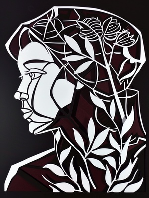 Ku Shulan Picasso style paper cuttingMantra: Picasso + Ku Shulan, floriculture, bionics, botany, stunning beauty, beautiful model, geometric figures, magical realism, minimalism, blank space, ultra-high quality, cartoon. #PICASSO #KUSHULAN #paper-cut #creativity #inspiration #PICASSO #KUSHULAN #paper 切 #creativity #inspiration