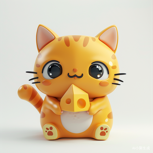 可爱胖乎乎的小橘猫动物形象