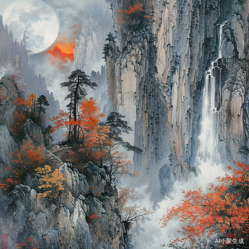 峨眉山中秋月半圆
