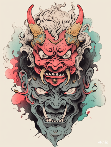 Buddha and Devil: A Contrasting Sketch with a Blend of Tranquility and Sinister