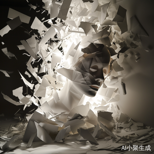 碎裂的纸张场景