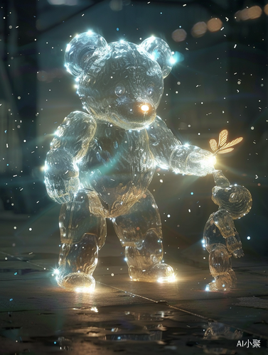 Glowing Teddy Bear Holding a Firefly