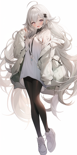 长发女子全身