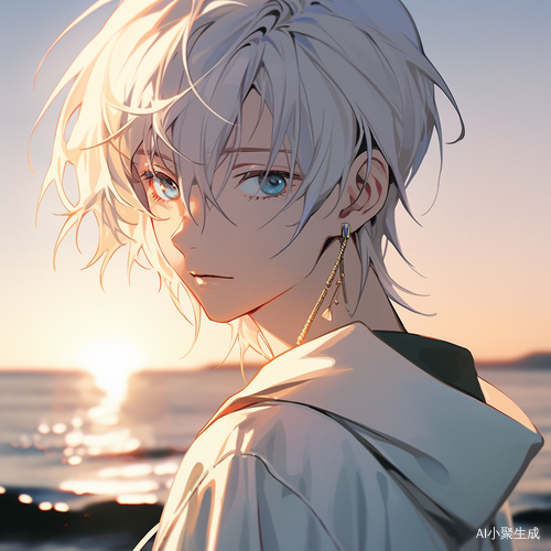 高冷美少男青年夏日表情全景