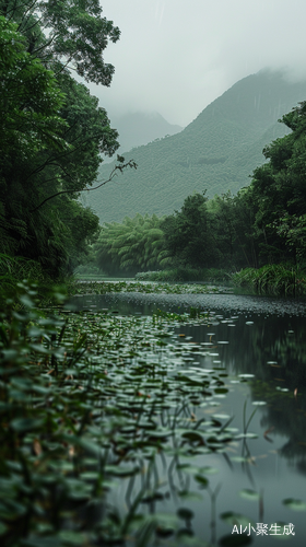 夏夜低沉的云雾里，往事更迭一季闷不吭声的浮萍
