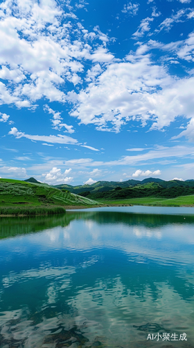 湖光山色，自然美景如画