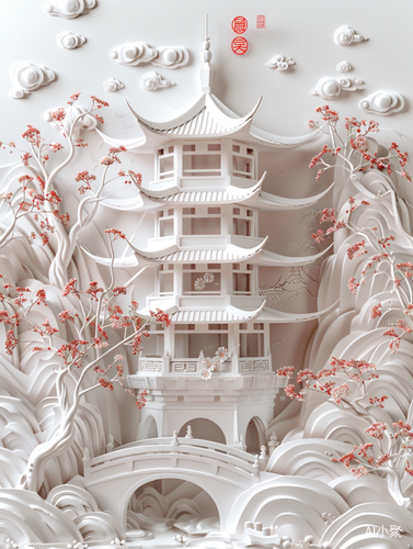 Traditional Chinese Architecture and Oriental Landscape: A Dreamy, Romantic 4K Trending Artstation