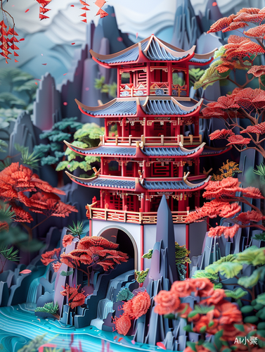 Traditional Chinese Architecture and Oriental Landscape: A Dreamy, Romantic 4K Trending Artstation