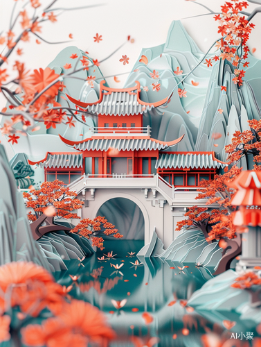 Traditional Chinese Architecture and Oriental Landscape: A Dreamy, Romantic 4K Trending Artstation