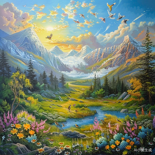 绚丽色彩的自然景观