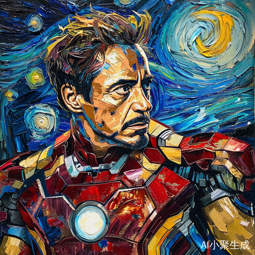 梵高风格钢铁侠