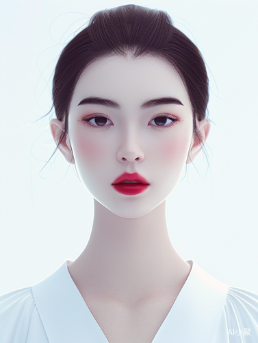 优雅上海女人 3D插画