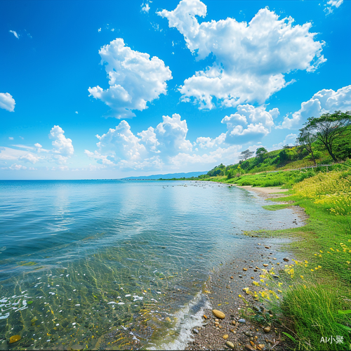 阳光灿烂的夏天，绚丽多彩的景色