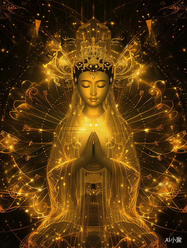 Fiber Optic Light Painting: Serene Expression of Chinese Guanyin