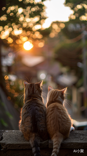 Kittens in Kyoto: A Heartwarming Sunset Companion