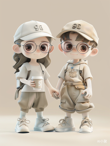 Cute kids in casual outfits with coffee and smiles