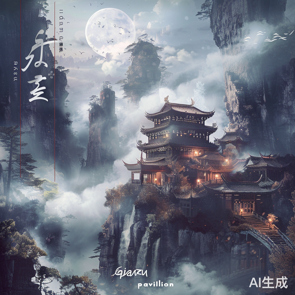 仙气云朵：千许阁Logo设计