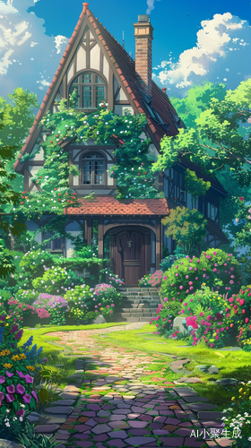 Enchanting House: A Studio Ghibli-Style Anime Dream